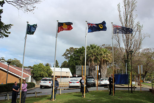 Raising flags for NAIDOC Week 2020