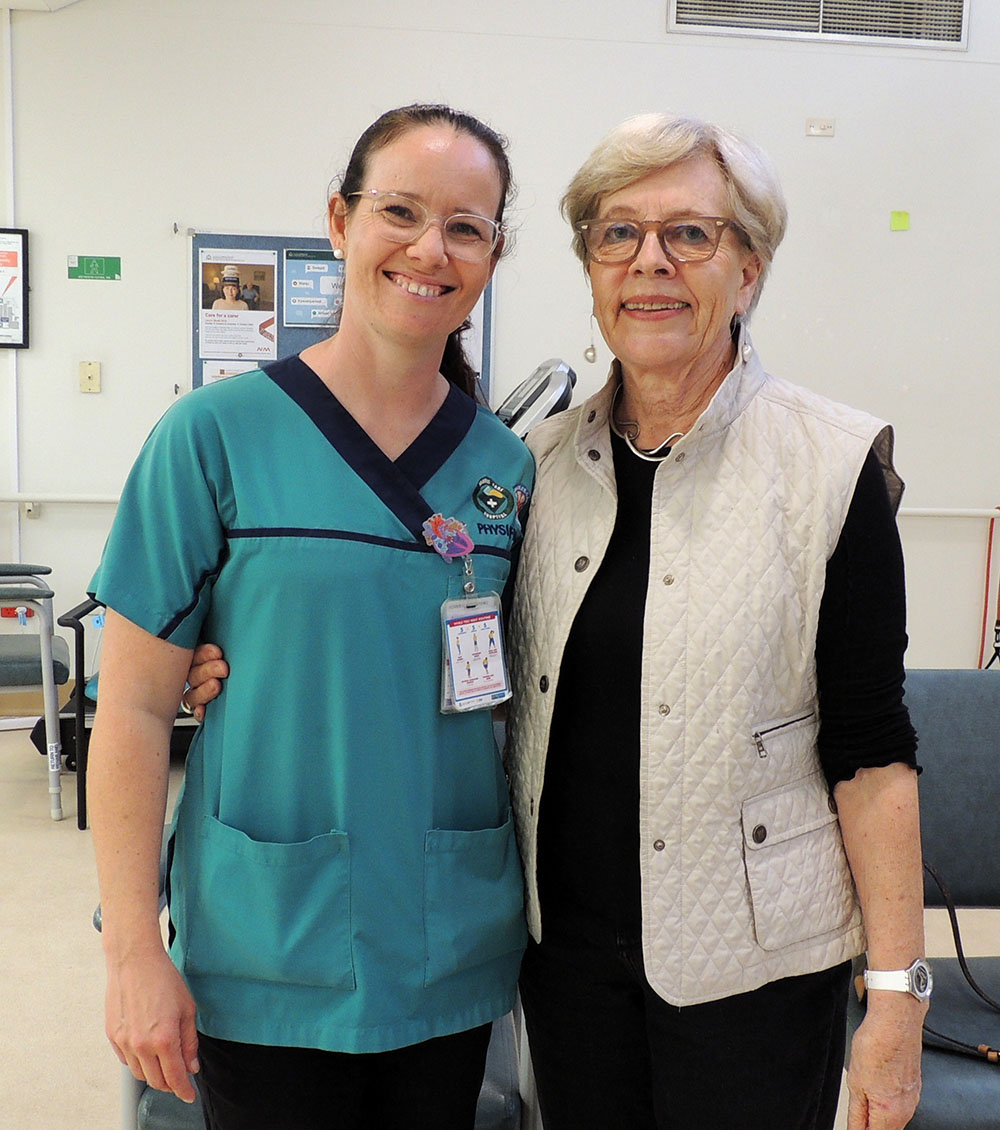 Osborne Park Physiotherapy Assistant Lauren and physiotherapy patient Louise
